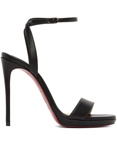 Christian Louboutin Loubi Girl 100 Leather Sandals - Black