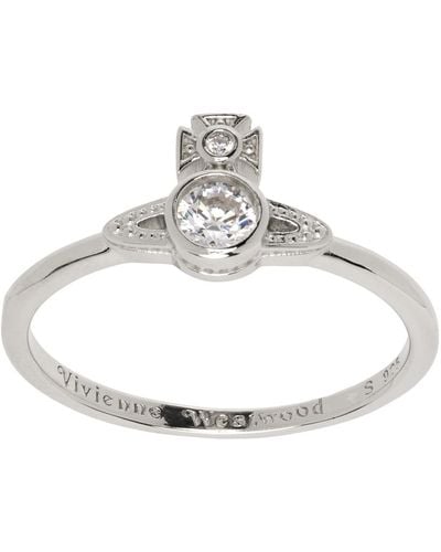 Vivienne Westwood Silver London Orb Ring - Metallic
