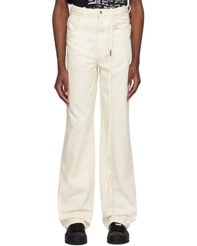 Ann Demeulemeester Off-white Kevin Jeans - Natural