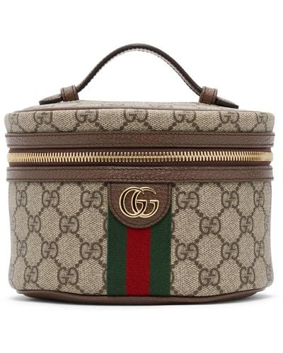 Gucci Beige gg Supreme Ophidia Cosmetic Case - Metallic