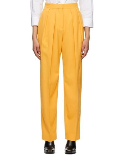 Stella McCartney Pantalon jaune à plis