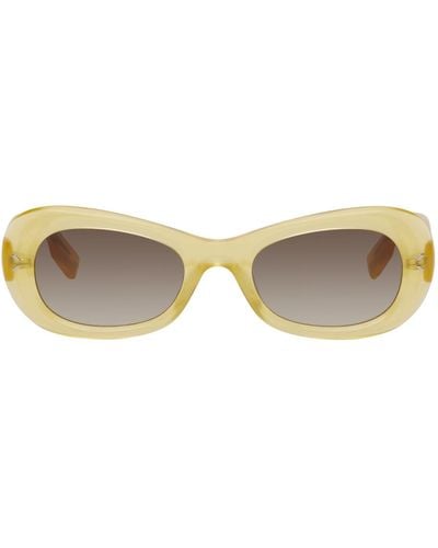 McQ Mcq Yellow Oval Sunglasses - Black