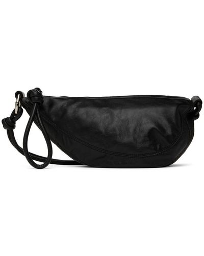 Dries Van Noten Leather Messenger Bag - Black