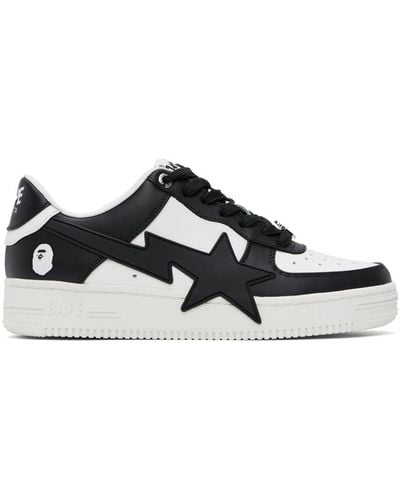 A Bathing Ape & White Sta Os Trainers - Black