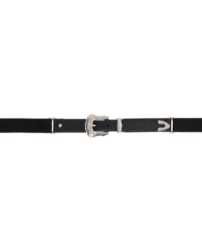 Toga Leatherwebbing Belt - Black