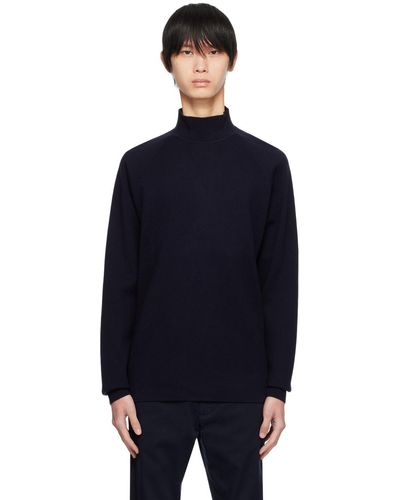 Norse Projects Navy Bruce Turtleneck - Blue