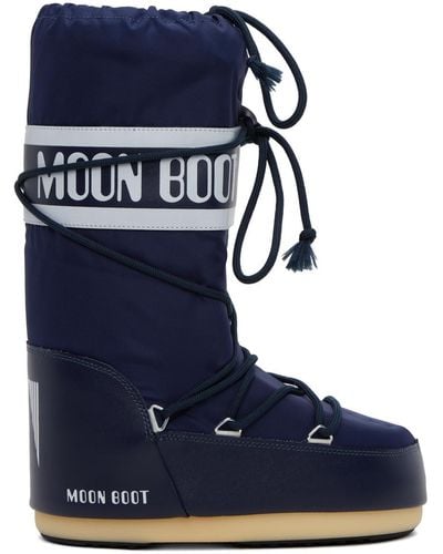 Moon Boot Navy Icon Boots - Blue