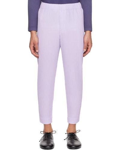 Homme Plissé Issey Miyake Homme Plissé Issey Miyake Purple Monthly Colour February Trousers