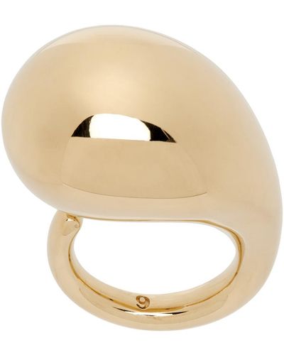 Bottega Veneta Gold Drop Ring - Metallic
