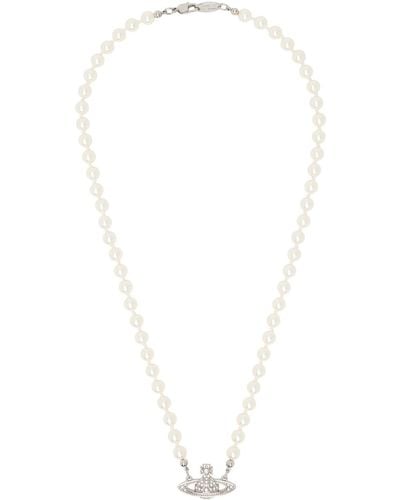 Vivienne Westwood White Mini Bas Relief Necklace