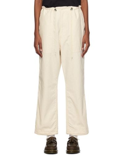 Needles Off-white String Fatigue Trousers - Natural