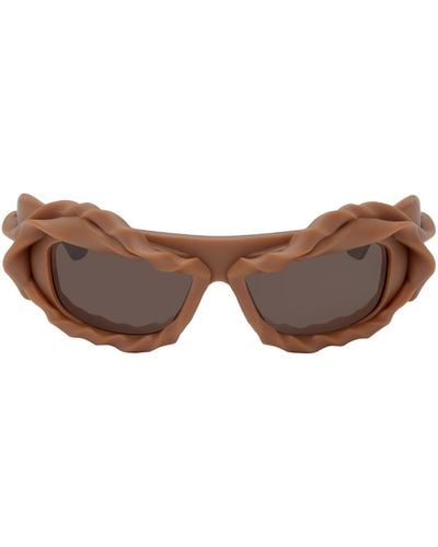 OTTOLINGER Ssense Exclusive Brown Twisted Sunglasses - Black