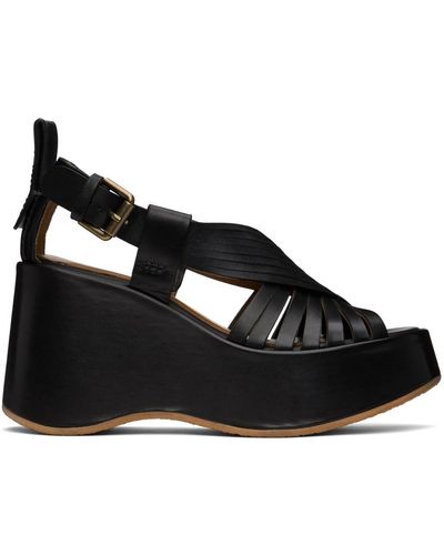 See By Chloé Black Thessa Heeled Sandals