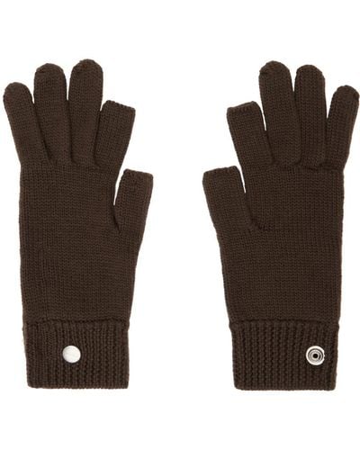 Rick Owens Touchscreen Gloves - White