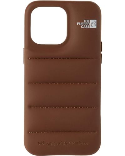 Urban Sophistication 'The Puffer' Iphone 15 Pro Max Case - Brown