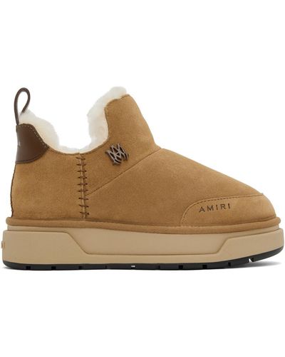 Amiri Tan Malibu Boots - Black