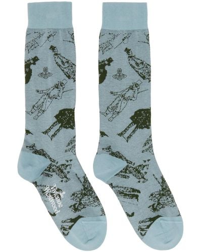 Vivienne Westwood Evolution Of Socks - Green