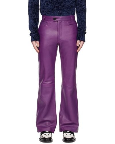 Ernest W. Baker Fla Leather Pants - Purple