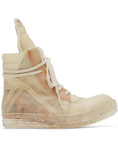 Rick Owens Geobasket High-top Sneakers - Natural