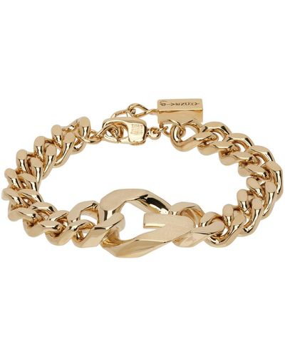 Givenchy Bracelet-chaînette doré à logo - Métallisé