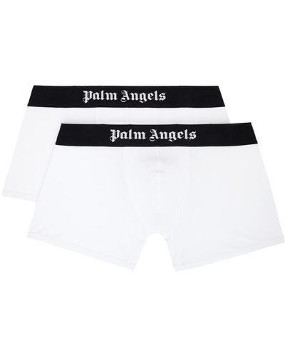 Palm Angels Ensemble de deux boxers blancs - Noir