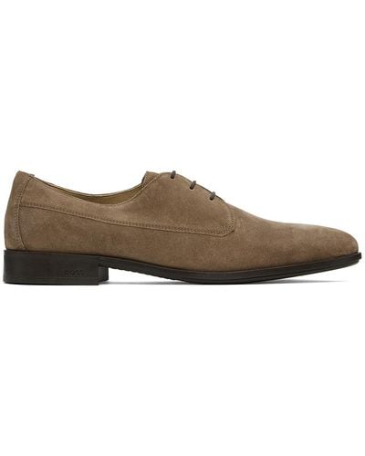 BOSS Taupe Lace-Up Derbys - Black