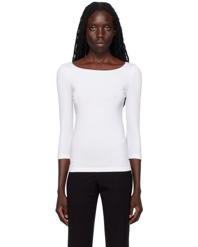 Wolford T-shirt à manches longues cordoba blanc - Noir