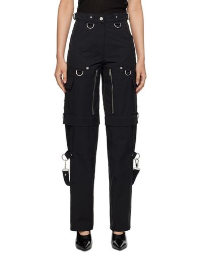 Givenchy Convertible Cargo Pants With Suspenders - Black