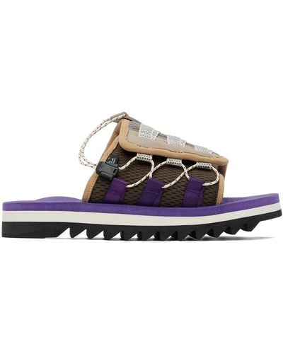 Suicoke Brown & Purple Dao-2ab Sandals - Black