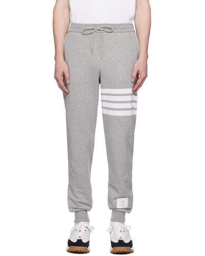 Thom Browne Thom e pantalon de survêtement gris à quatre rayures - Multicolore