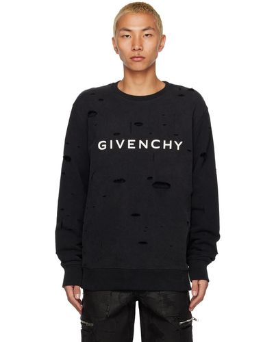Givenchy Pull molletonné noir à logo