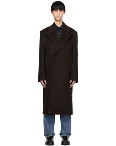 WOOYOUNGMI Manteau brun à double boutonnage - Noir