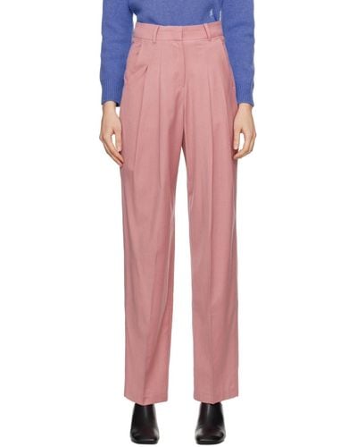 Frankie Shop Pink Gelso Trousers - Multicolour
