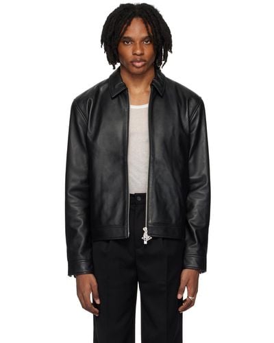 Han Kjobenhavn Zip Leather Jacket - Black