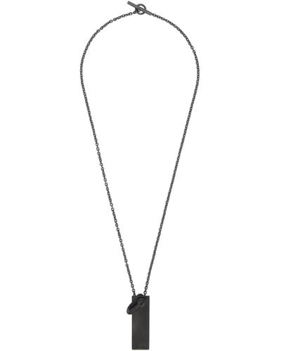 Parts Of 4 Bronze Tag Plate Necklace - Black