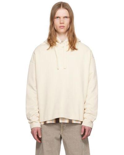 Lemaire Off- Minimal Hoodie - Natural