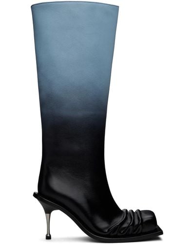 FIDAN NOVRUZOVA Stiletto Heel Classic Square Toe Boots - Black