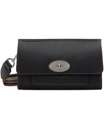Paul Smith Men's Black Leather 'New City' Messenger Bag ($535) ❤ liked on  Polyvore featuring men…