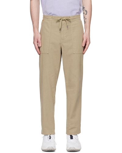 BOSS Beige Drawstring Trousers - Natural