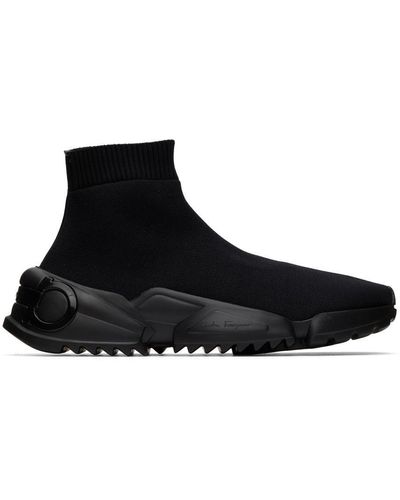 Salvatore Ferragamo Men's Black Noe Exoti High-top Sneakers, Brand Size 7  020509 747599 - Shoes - Jomashop