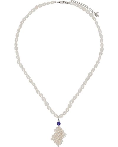 Adererror White Pearl Yerka Necklace - Multicolour