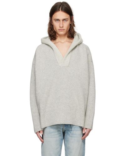 Fear Of God V-neck Hoodie - Black