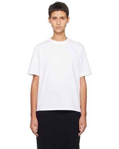 The Row Chiara Boxy Cotton Jersey T-Shirt - White