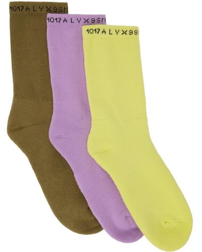 1017 ALYX 9SM Colour Intarsia Socks - Green
