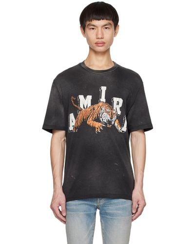 Amiri Vintage Tiger Black T Shirt - Noir