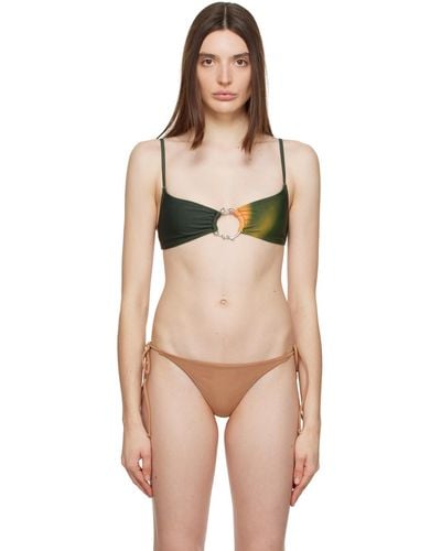 Miaou Green Hannah Jewett Edition Maya Bikini Top - Natural