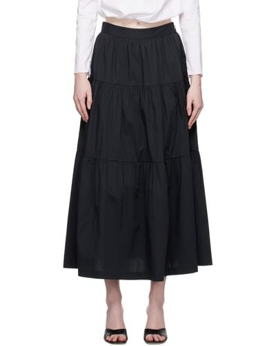STAUD Sea Midi Skirt - Black