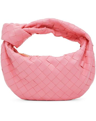 Bottega Veneta Mini Jodie Intrecciato Leather Top-handle Bag - Pink