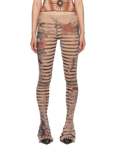 Jean Paul Gaultier Orange Graphic Lounge Trousers - Natural