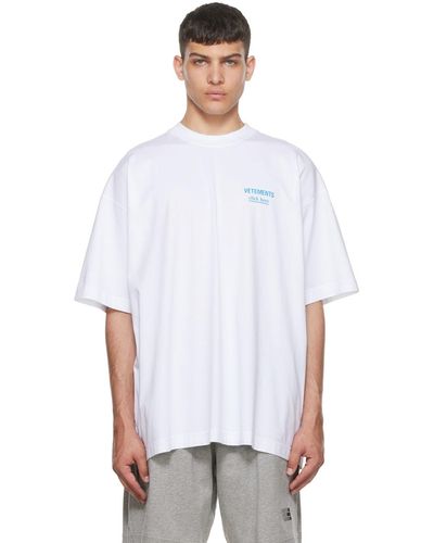 Vetements ホワイト Click Here Tシャツ